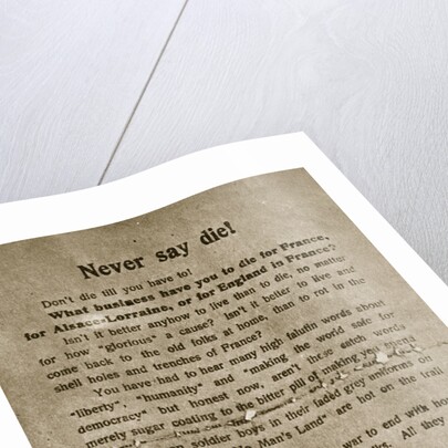 Never say die by Anonymous