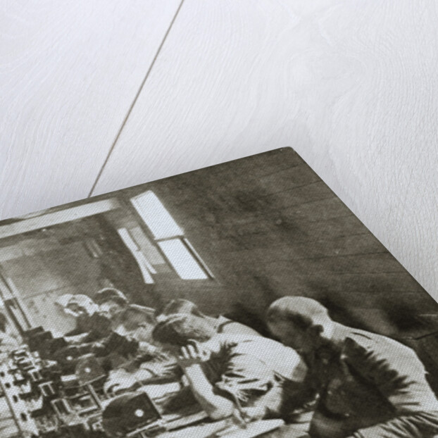 Interior of a signal exchange during the Battle of the Somme by Anonymous