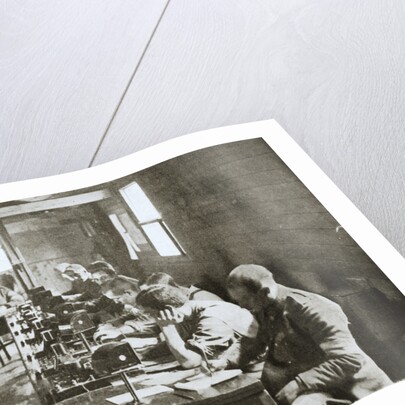 Interior of a signal exchange during the Battle of the Somme by Anonymous