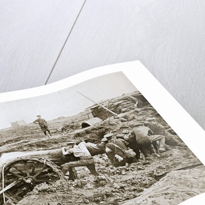 Manoeuvring a big gun in the mud by Anonymous