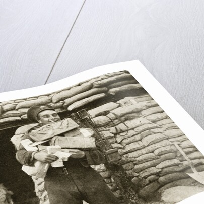 The mail arrives during the Battle of the Somme by Anonymous