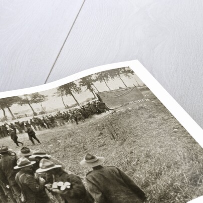 New Zealand troops queuing for a field canteen by Anonymous