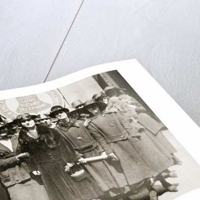 Female telephone operators on strike in Boston by Anonymous