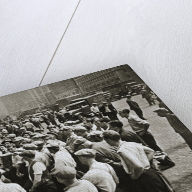 Longshoremen being picked out by a boss by Anonymous