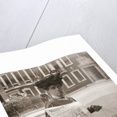 Miss Kelly, a suffragette, selling Votes for Women by Anonymous