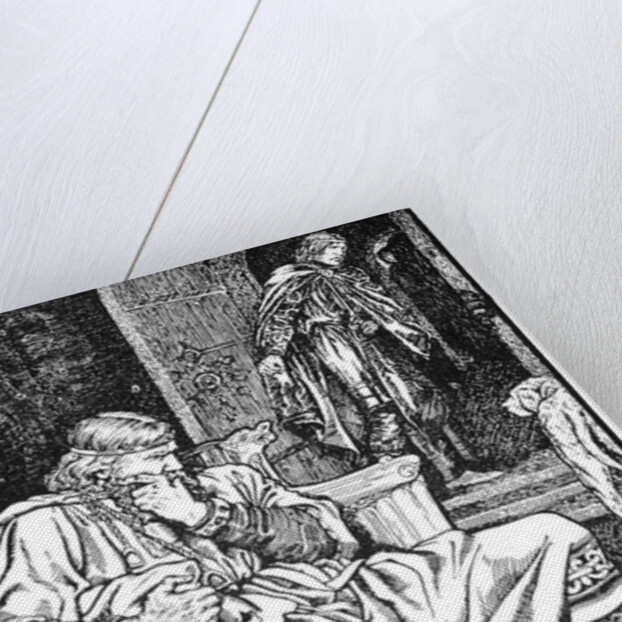 King Canute and Earl Ulf quarrel over chess by Morris Meredith Williams