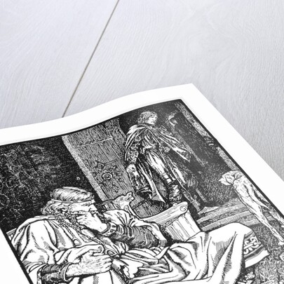 King Canute and Earl Ulf quarrel over chess by Morris Meredith Williams