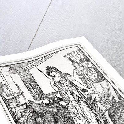 Circe sends the Swine (The Companions of Ulysses) to the Styes by Henry Justice Ford
