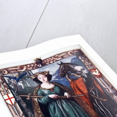 Morgan le Fay with Excalibur by Dora Curtis