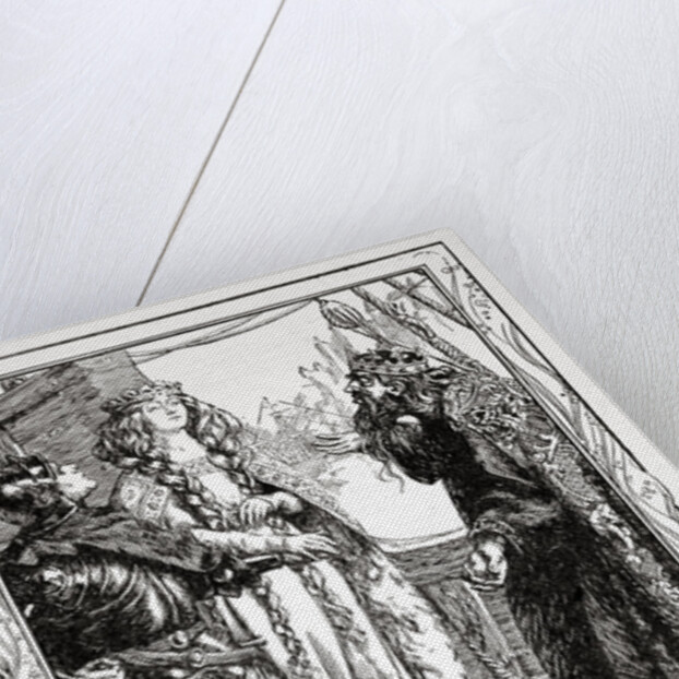 King Anguish gives Isolt to Sir Tristram by Dora Curtis