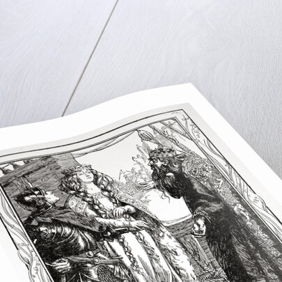 King Anguish gives Isolt to Sir Tristram by Dora Curtis