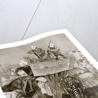 The Prince of Wales on a tiger hunt during his visit to India by Richard Caton Woodville II