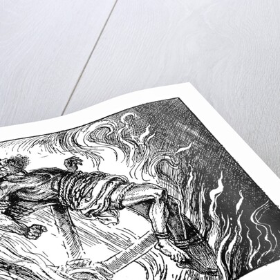 Ixion on the wheel by Anonymous