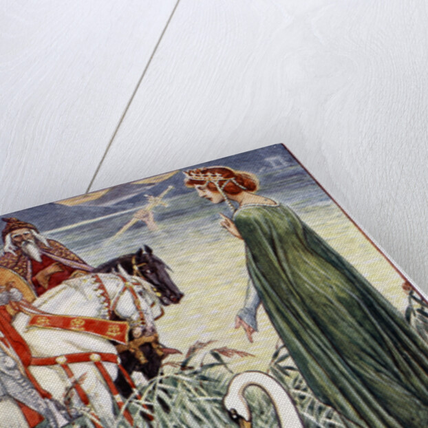 King Arthur asks the Lady of the Lake for the sword Excalibur by Anonymous