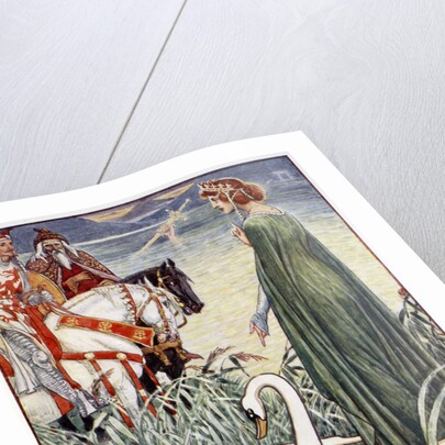 King Arthur asks the Lady of the Lake for the sword Excalibur by Anonymous