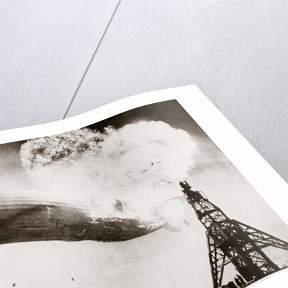 The German airship 'Hindenburg' blows up by Anonymous