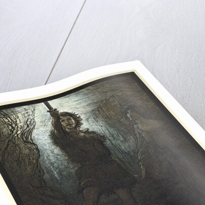 Siegmund the Walsung thou does see! As bride gift he brings thee his sword by Arthur Rackham