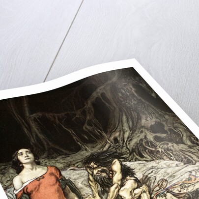 The wooing of Grimhilde, the mother of Hagen by Arthur Rackham