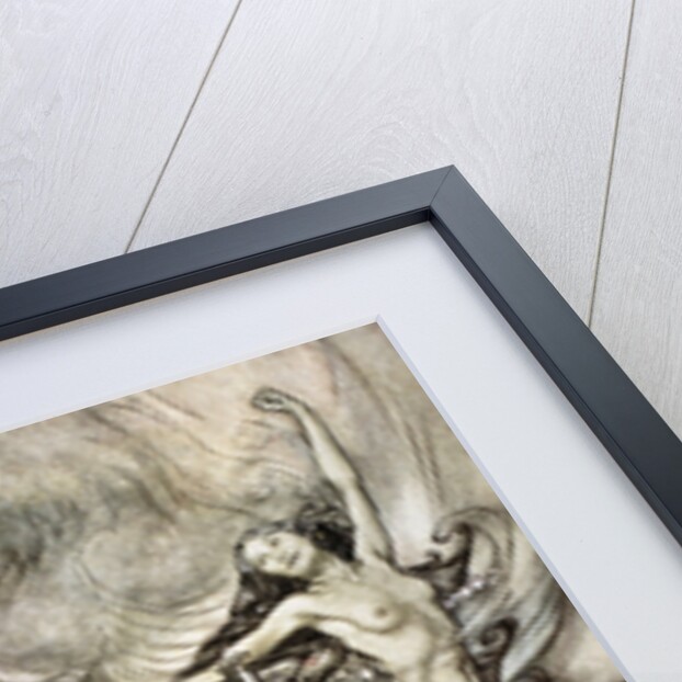 The Rhine Maidens obtain possession of the ring and bear it off in triumph by Arthur Rackham