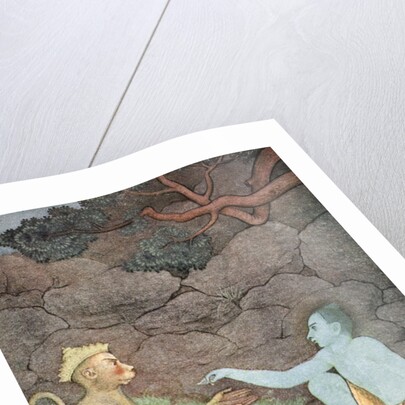 Rama sending his signet-ring to Sita by K Venkatappa