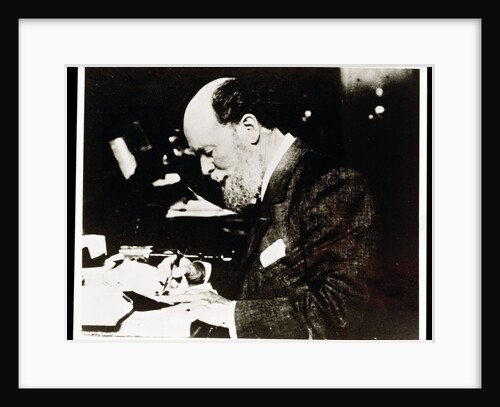 Carl Faberge, Russian jeweller and goldsmith, at work by Anonymous