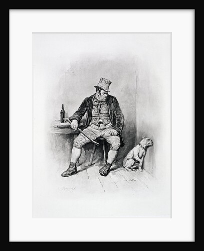 Bill Sikes and his dog by Frederick Barnard