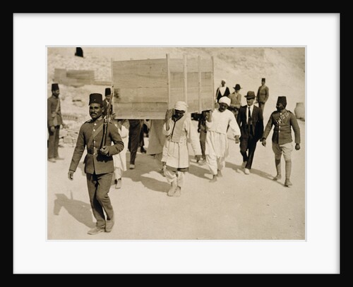 A chariot being removed from Tutankhamun's tomb by Harry Burton