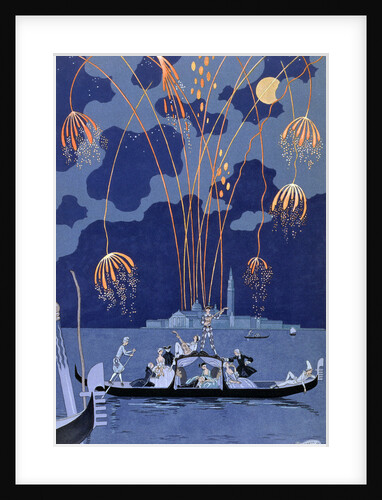 Fireworks in Venice by Georges Barbier