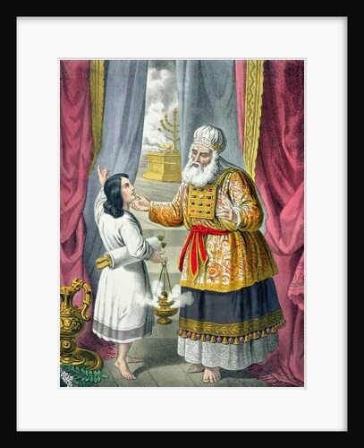 Eli questioning Samuel regarding his vision by Siegfried Detlev Bendixen