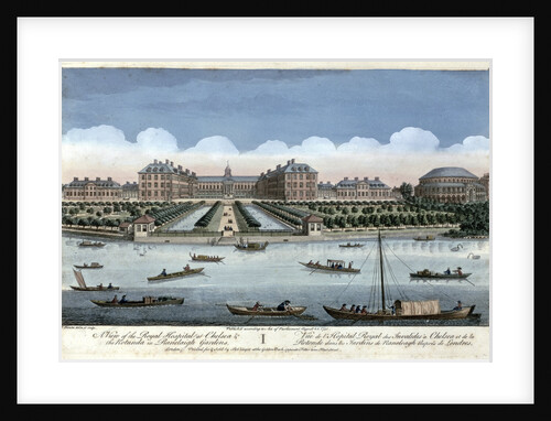 A View of the Royal Hospital at Chelsea and the Rotunda in Ranelagh Gardens by Thomas Bowles