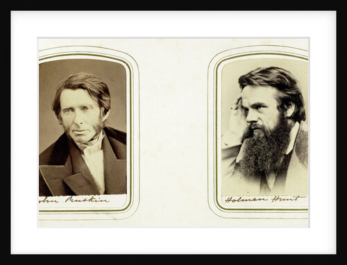 John Ruskin, English artist, poet and critic, and William Holman Hunt, English artist by Elliott & Fry
