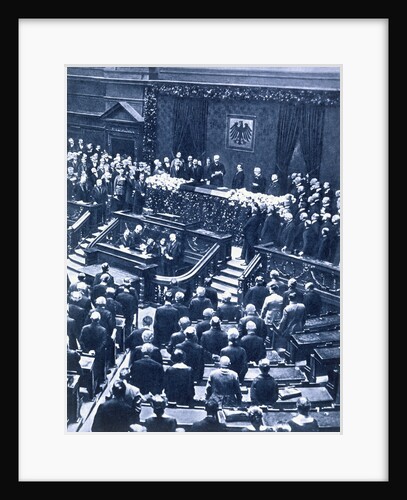 Swearing-in ceremony of President Field Marshal von Hindenburg by Anonymous