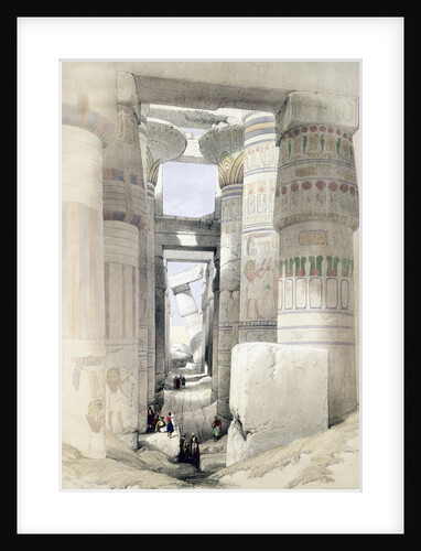 View through the Hall of Columns, Karnak by David Roberts