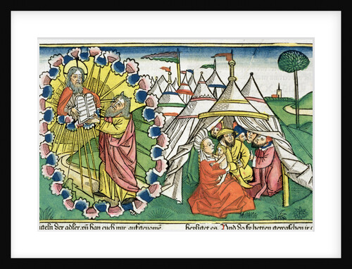Exodus 20:1-5: Moses receiving the Ten Commandments by Anonymous