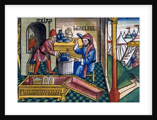Exodus 31:2-8: Bezalel and Aholiab making the Ark of the Covenant by Anonymous