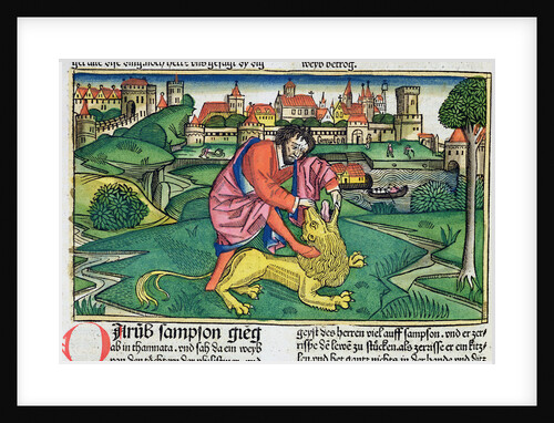 Judges 14:5-9: Samson slaying the lion by Anonymous