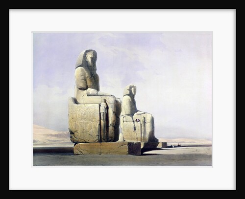 Detail of the Colossi of Memnon by Louis Haghe
