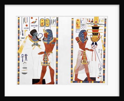 Two murals from the tombs of the Kings of Thebes, discovered by G Belzoni by Anonymous