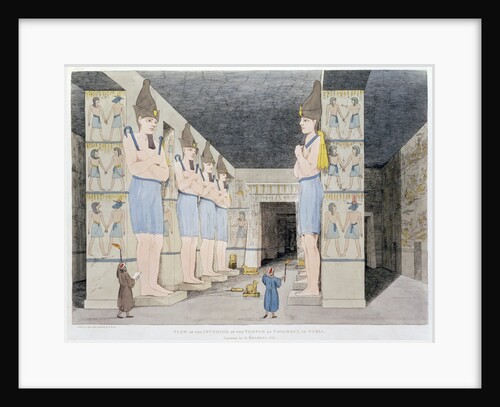 The Interior of the Temple at Ybsombul in Nubia by Agostino Aglio