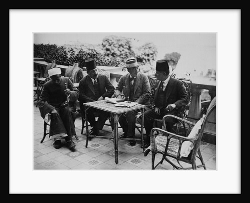 Lord Carnarvon with Egyptian officials by Harry Burton