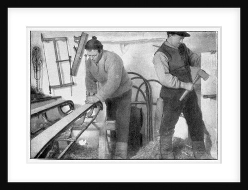 The carpenters' shop, Amundsen's South Pole expedition by Anonymous