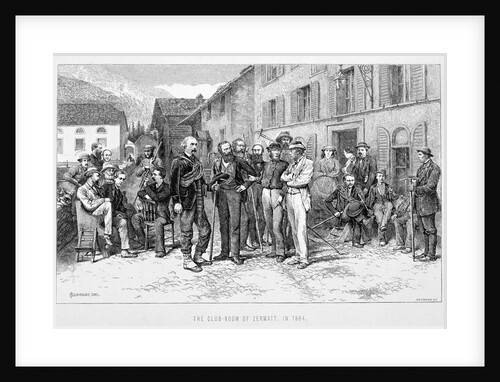 The Club Room of Zermatt in 1864 by James Mahoney
