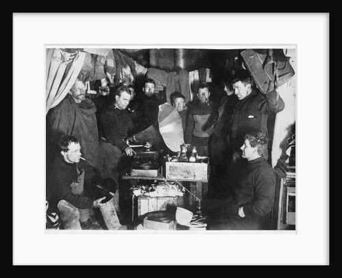 Music in the Hut by Herbert Ponting