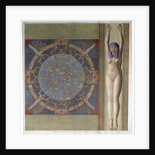 Zodiac ceiling from the grand Temple at Denderah by Jollois and Devilliers