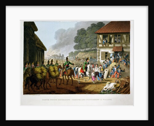 French Troops Retreating Through and Plundering a Village by Matthew Dubourg