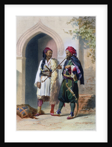 Arnaout and Osmanli soldiers in Alexandria by Mouilleron