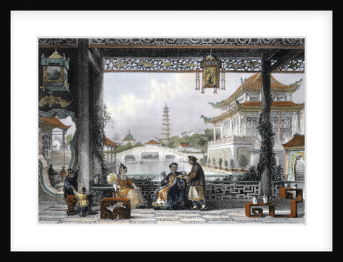 Pavilion and Gardens of a Mandarin near Peking by Thomas Allom