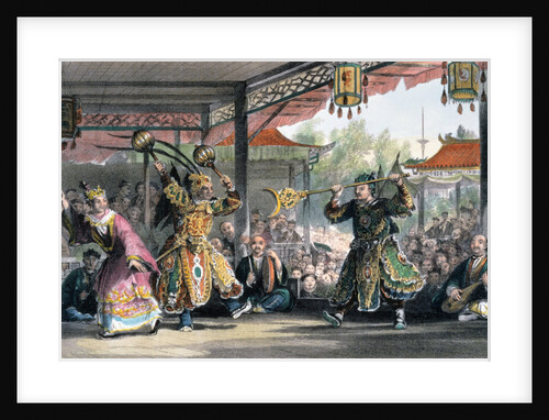 Scene from the Spectacle of 'The Sun and Moon' by Thomas Allom