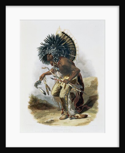 Pehriska-Ruhpa, Minatarre Warrior in the Costume of the Dog Dance by Rene Rollet