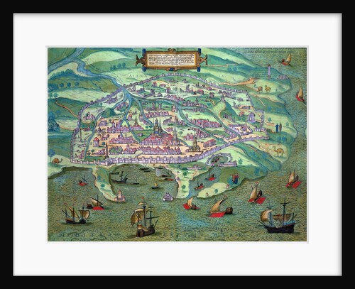 Map of Alexandria by Joris Hoefnagel
